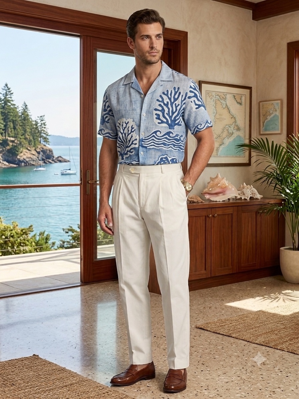 🇨🇦BAHAMA BAHAMA Men's Classic White Dress Pants SIZE 40 x 33